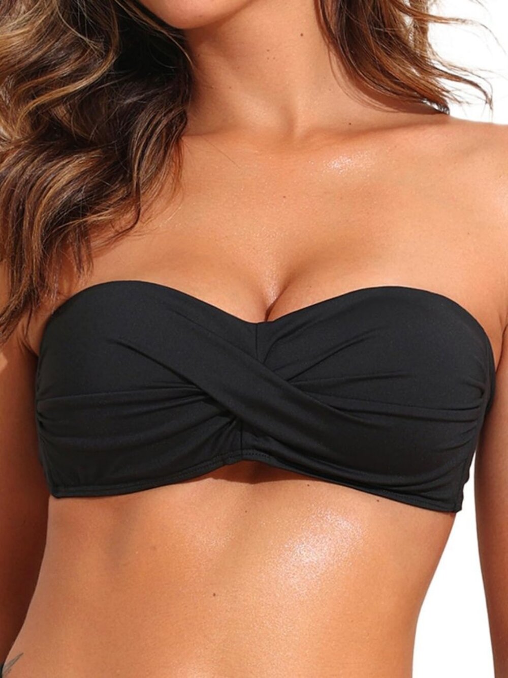Strapless Bandeau Bikini Top for Women - Stylish Swimwear Essential